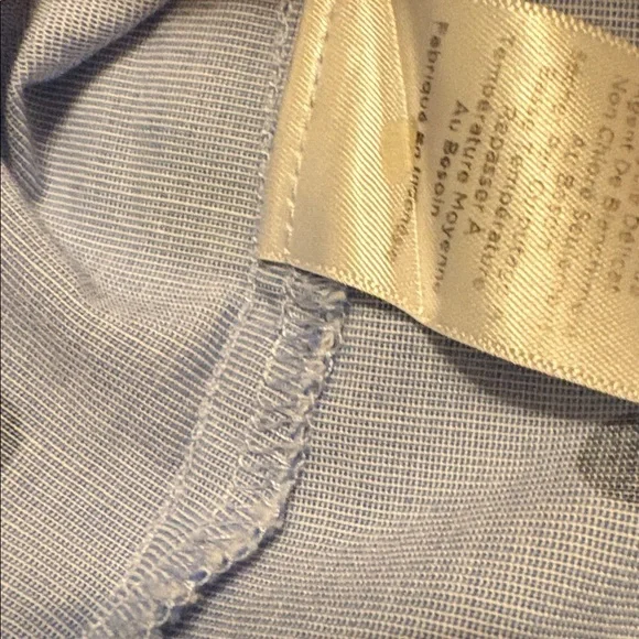 Talbots Blue Dot Button Down- small petite - Picture 5 of 5